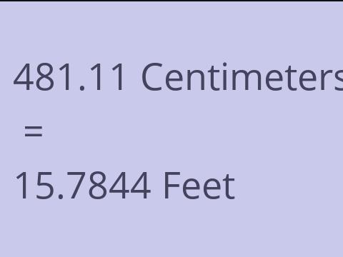 481.11 CM TO FEET