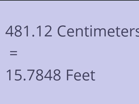 481.12 CM TO FEET