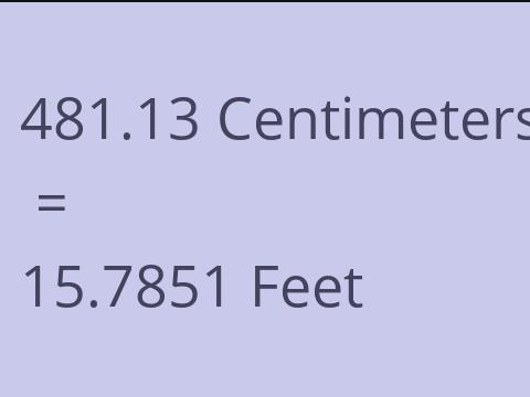 481.13 CM TO FEET