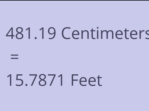 481.19 CM TO FEET