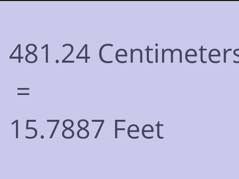 481.24 CM TO FEET