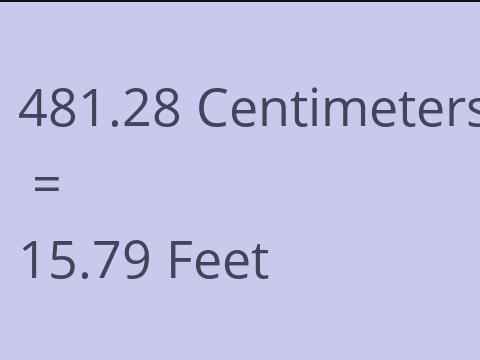 481.28 CM TO FEET