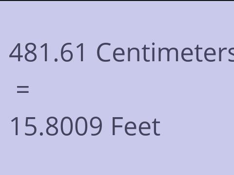 481.61 CM TO FEET