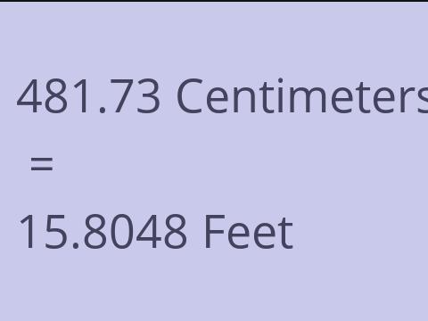 481.73 CM TO FEET