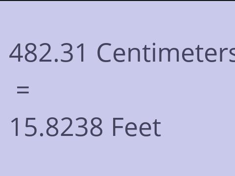 482.31 CM TO FEET