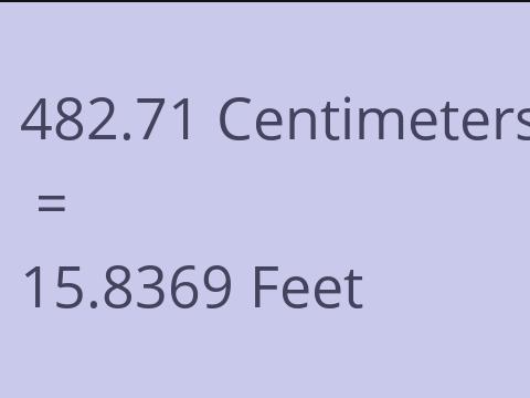 482.71 CM TO FEET