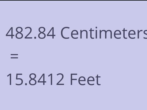 482.84 CM TO FEET