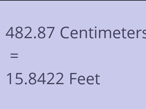 482.87 CM TO FEET