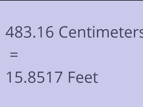 483.16 CM TO FEET