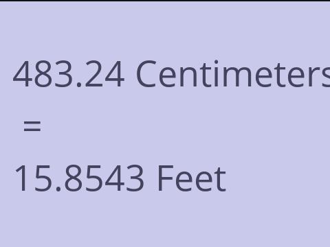 483.24 CM TO FEET