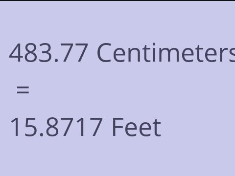 483.77 CM TO FEET