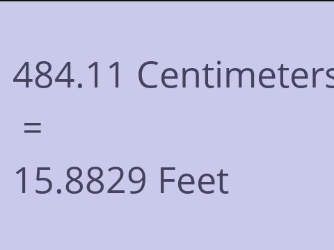 484.11 CM TO FEET