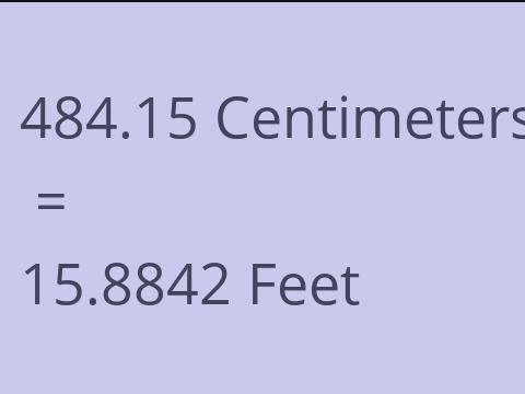 484.15 CM TO FEET