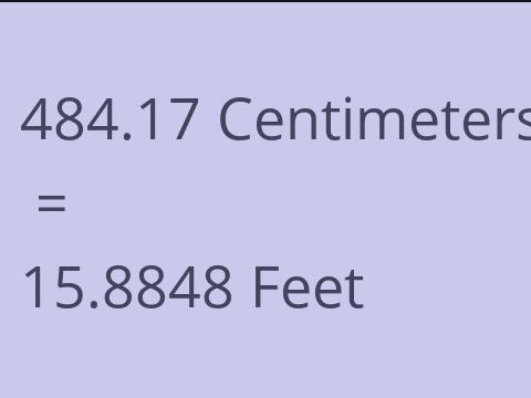 484.17 CM TO FEET