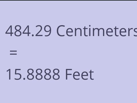 484.29 CM TO FEET