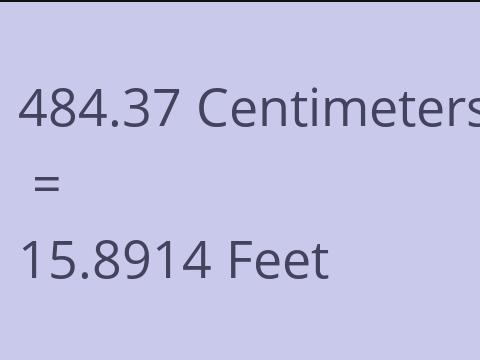 484.37 CM TO FEET