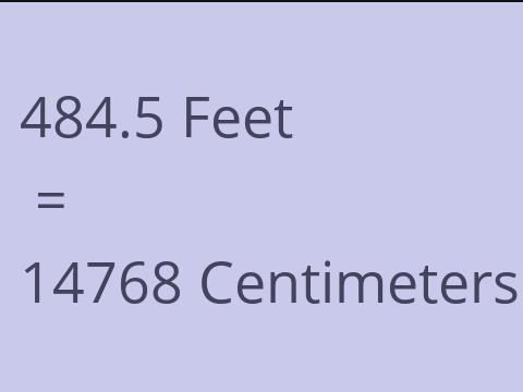 484.5 FEET TO CM