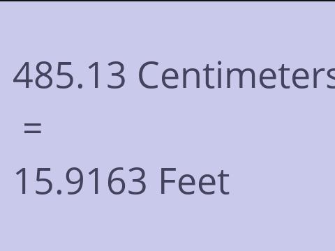 485.13 CM TO FEET