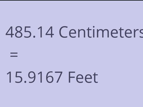 485.14 CM TO FEET