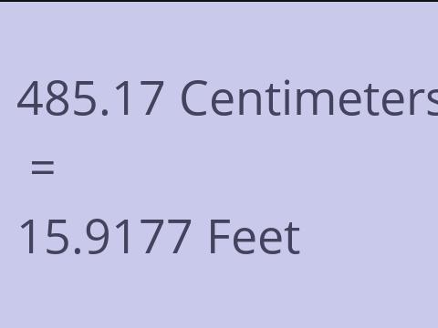 485.17 CM TO FEET