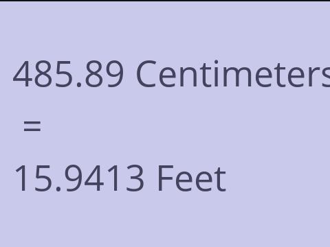 485.89 CM TO FEET