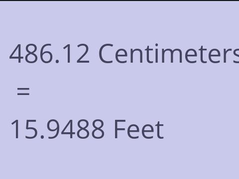 486.12 CM TO FEET