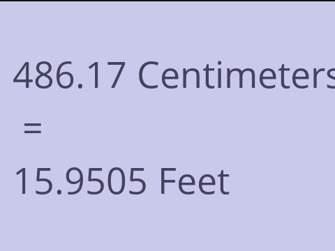 486.17 CM TO FEET