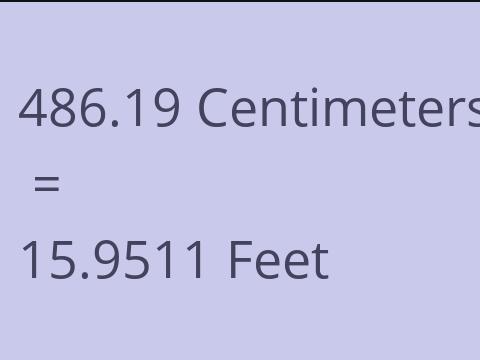 486.19 CM TO FEET