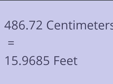 486.72 CM TO FEET