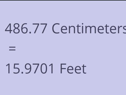 486.77 CM TO FEET