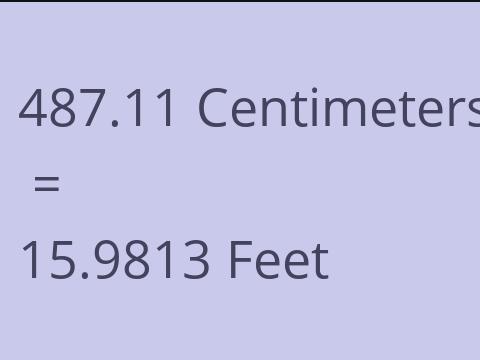 487.11 CM TO FEET