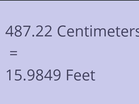 487.22 CM TO FEET