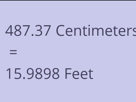 487.37 CM TO FEET