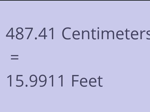 487.41 CM TO FEET