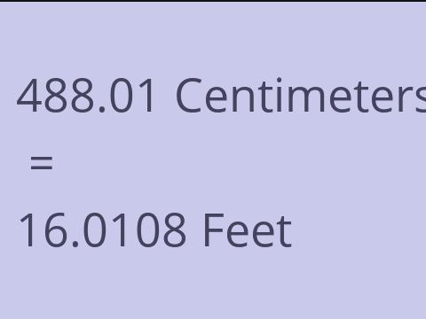 488.01 CM TO FEET