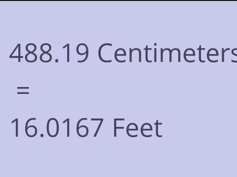 488.19 CM TO FEET