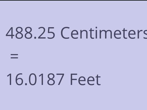 488.25 CM TO FEET