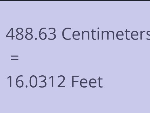 488.63 CM TO FEET