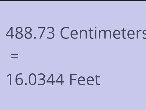 488.73 CM TO FEET