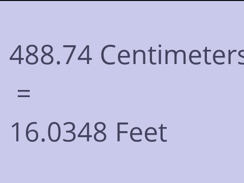 488.74 CM TO FEET