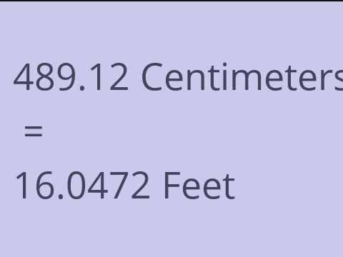 489.12 CM TO FEET