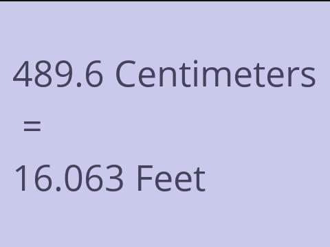 489.6 CM TO FEET