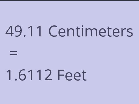 49.11 CM TO FEET