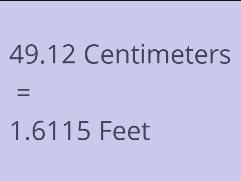 49.12 CM TO FEET