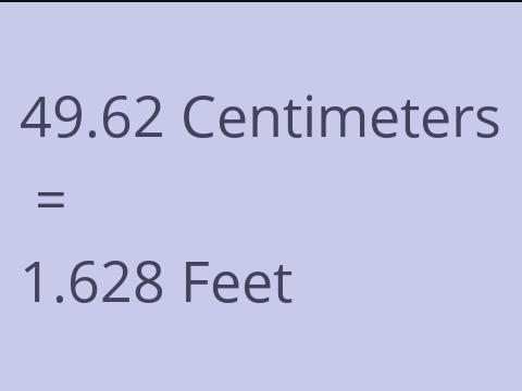 49.62 CM TO FEET