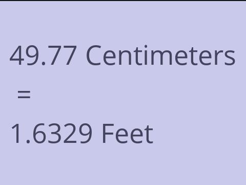 49.77 CM TO FEET