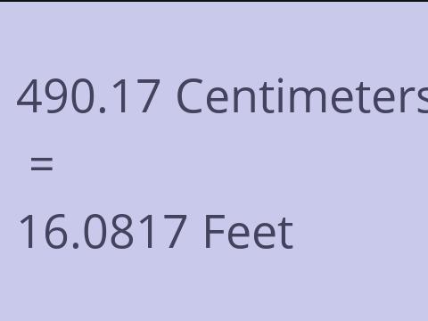 490.17 CM TO FEET