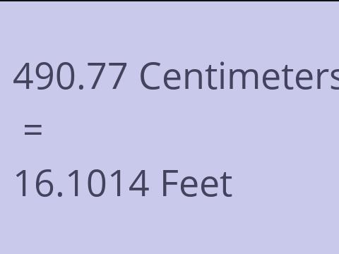 490.77 CM TO FEET