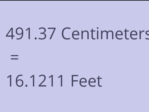 491.37 CM TO FEET