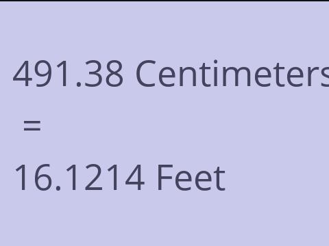 491.38 CM TO FEET